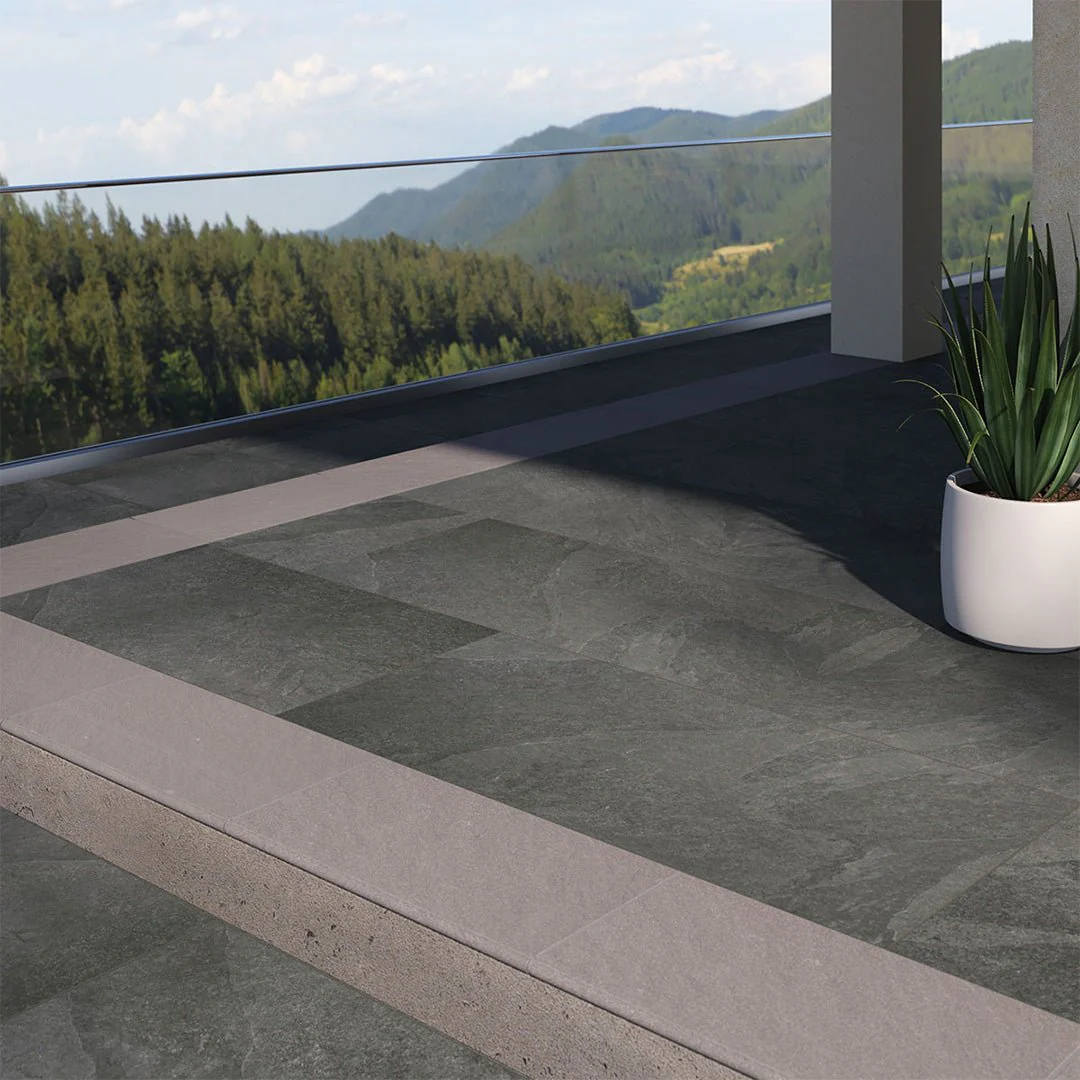 Legions Midnight Montage, 24" x 48" - 2CM Outdoor Porcelain Paver - Image 2