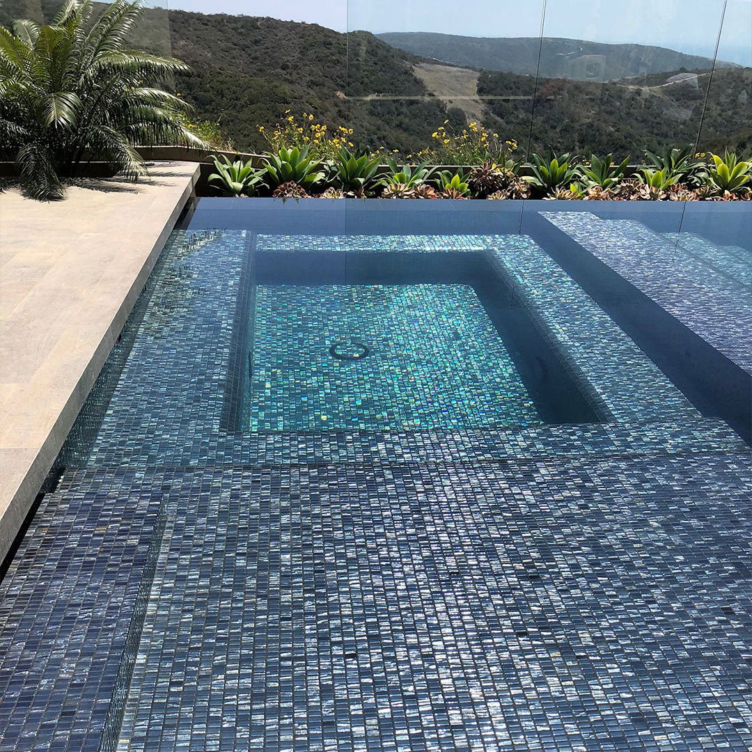 Mini Brick Black Mix Colors 358M-358L, 1/2" x 1" - Glass Tile - Image 4