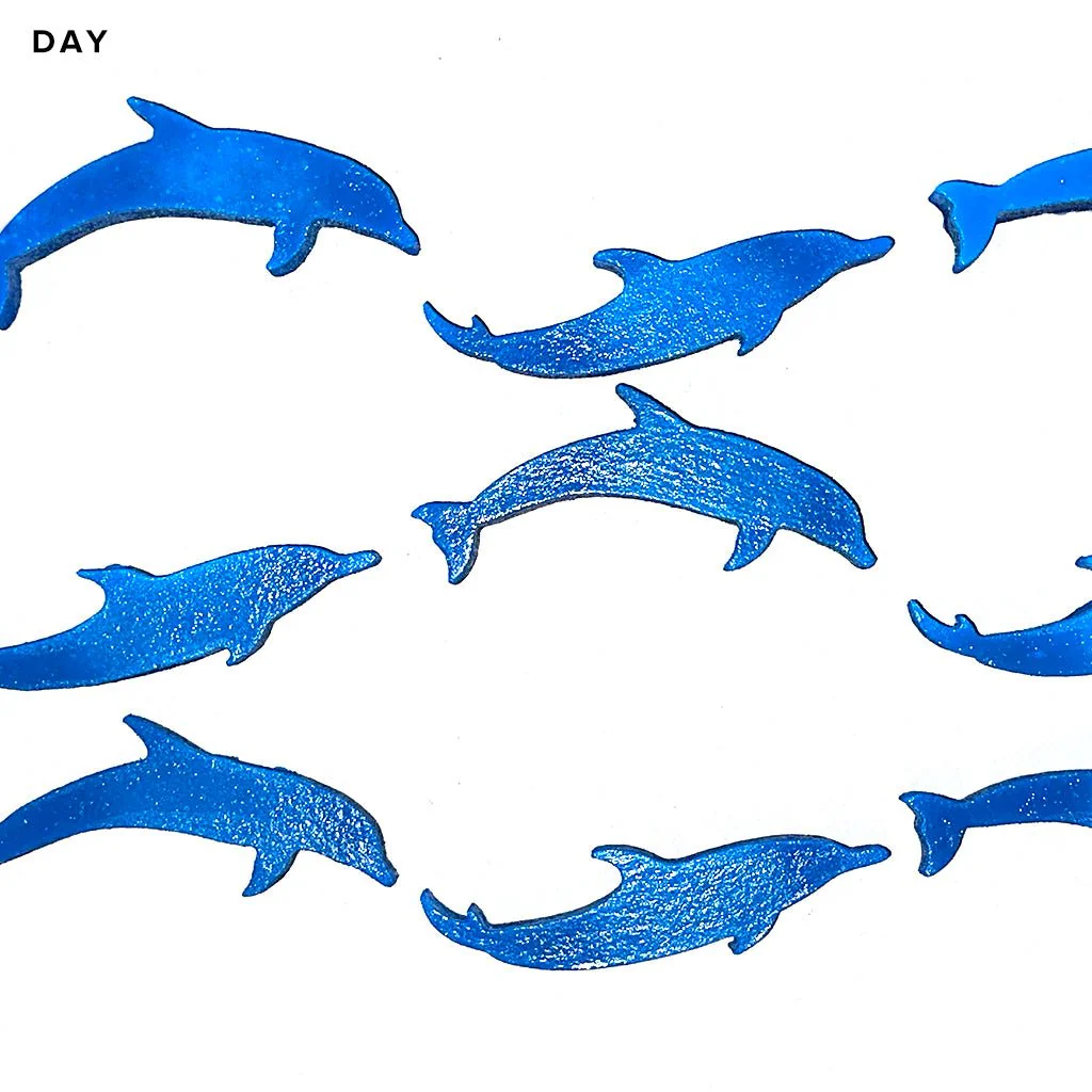 Mini Wave Dolphins - Glow in the Dark Pool Mosaics - Image 2