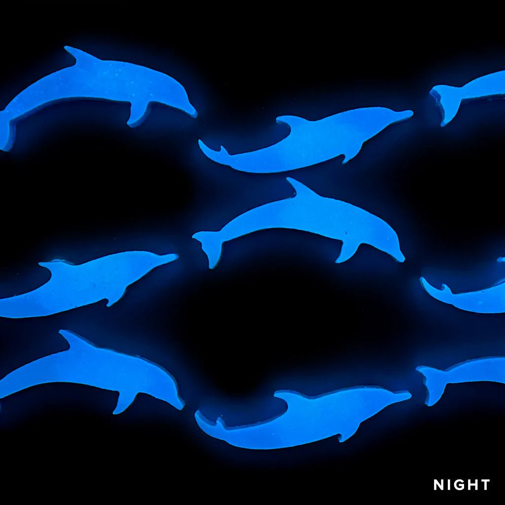 Mini Wave Dolphins - Glow in the Dark Pool Mosaics - Image 3