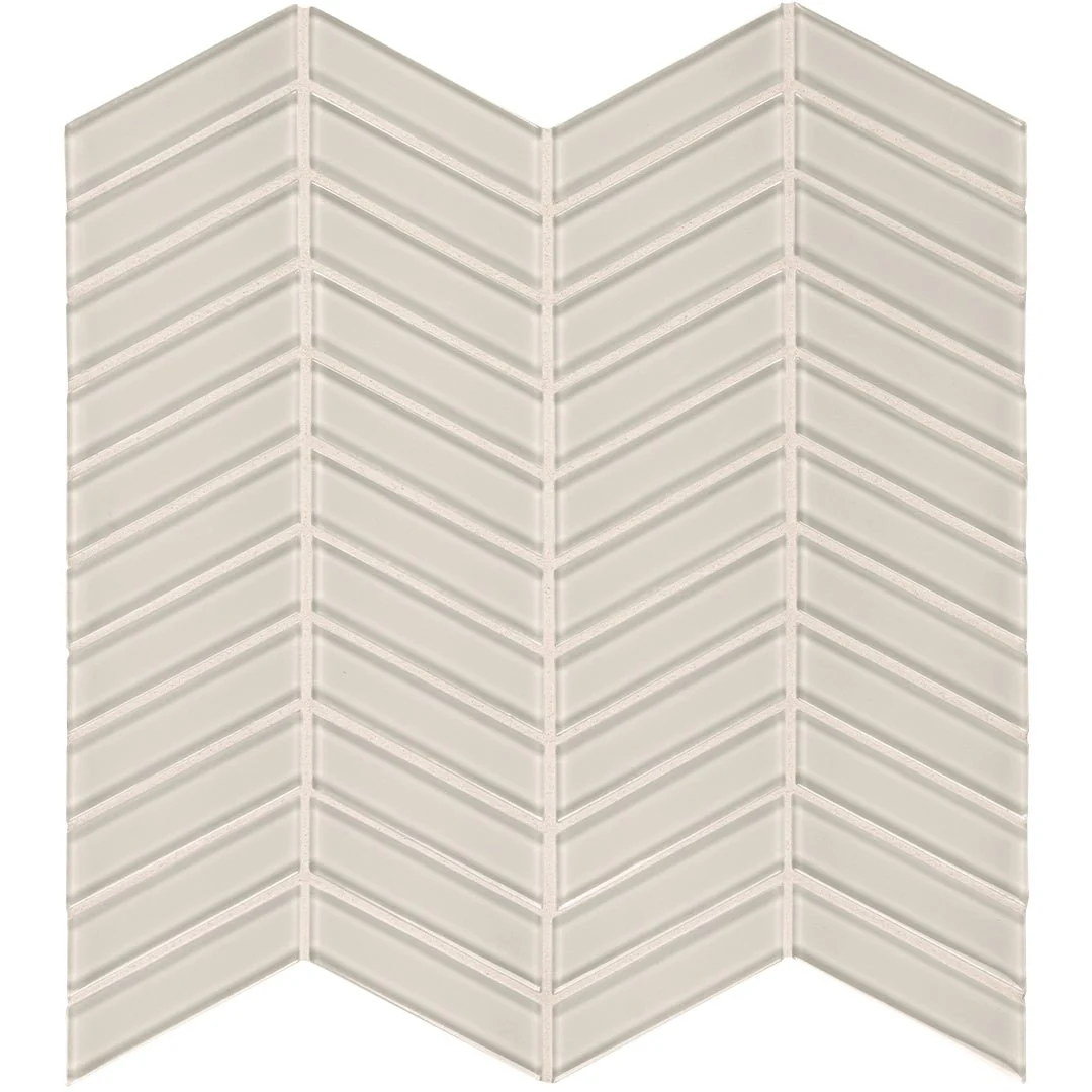 Mist, Chevron - Glass Tile