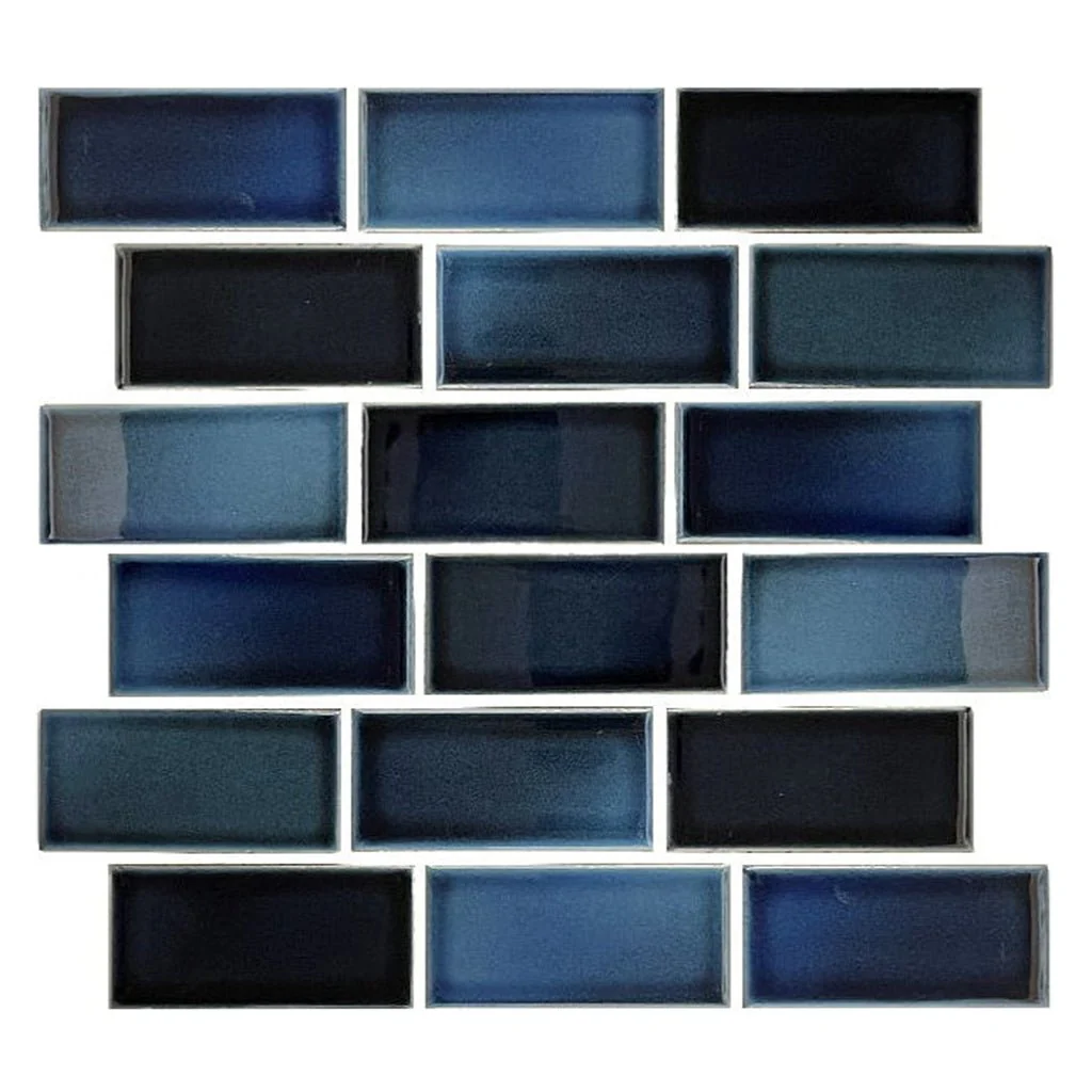 Misty Blue, 2" x 4" - Porcelain Pool Tile