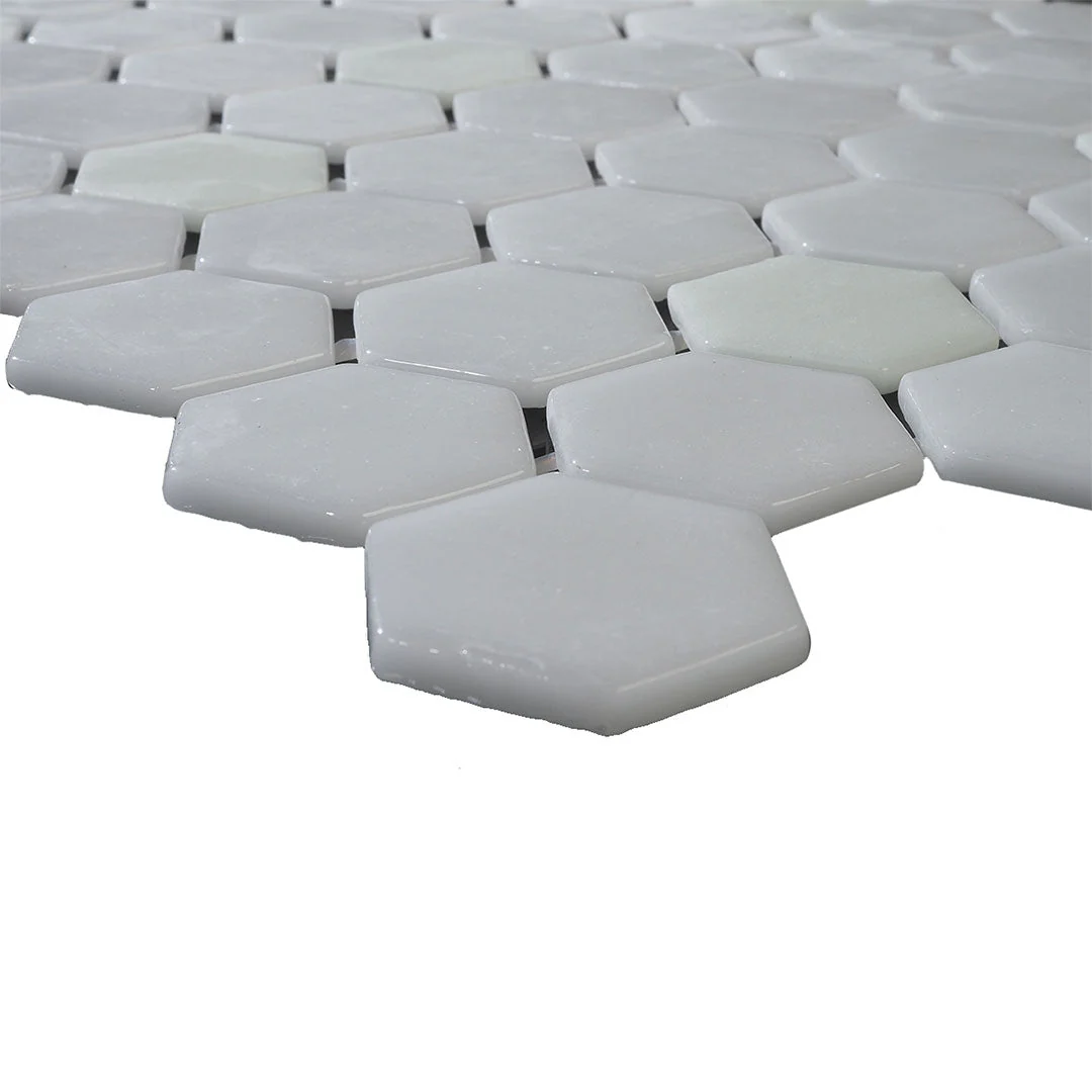 Misty Harbor, Hexagon Mosaic - Glass Tile - Image 4