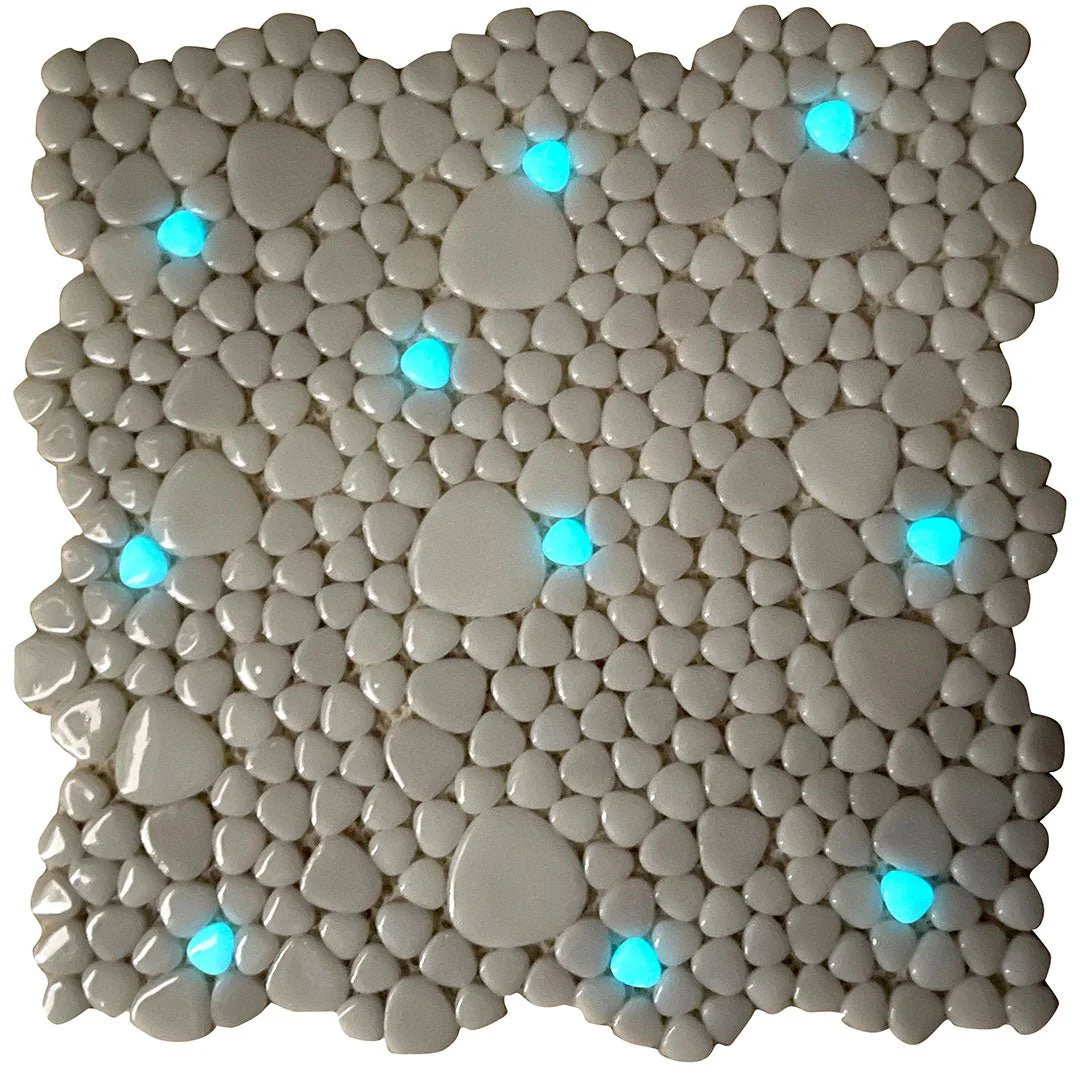 Misty Harbor, Mixed Pebble - Glass Tile - Image 2