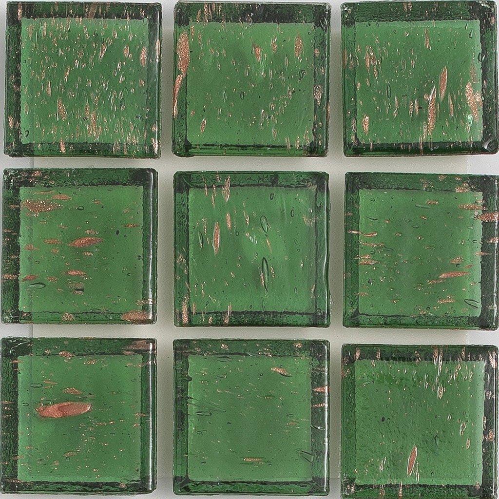 Moldavite Aventurina, 1" x 1" - Glass Tile