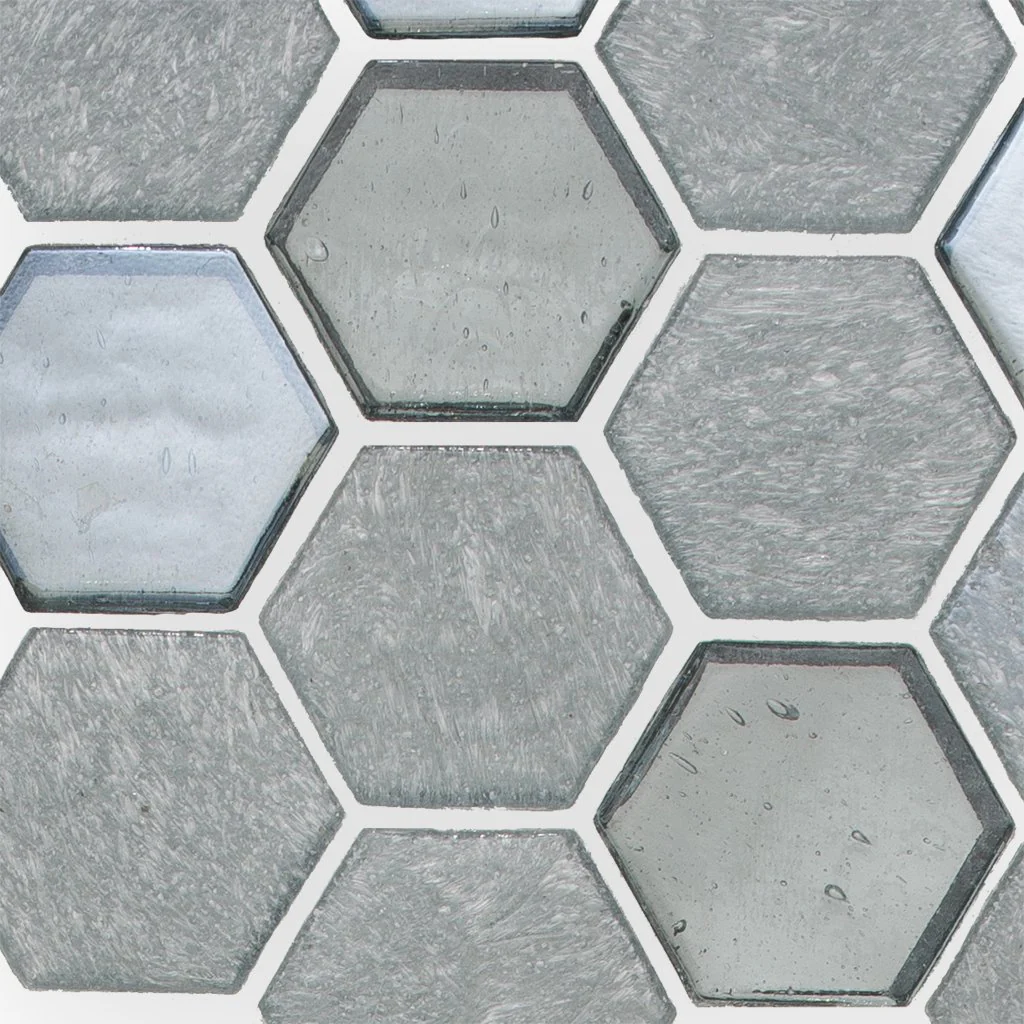 Moonlight, Hexagon Mosaic - Glass Tile - Image 3