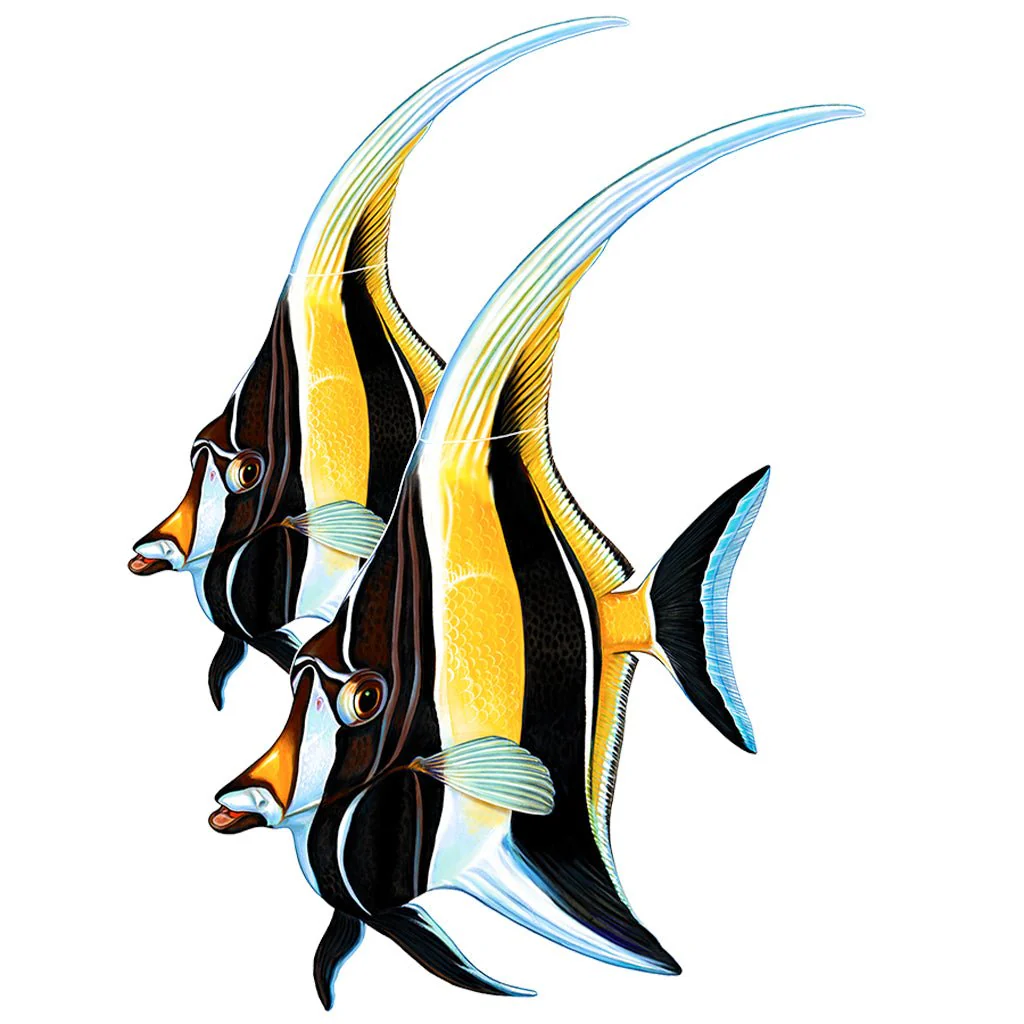 Moorish Idol Double, Porc - Pool Mosaic