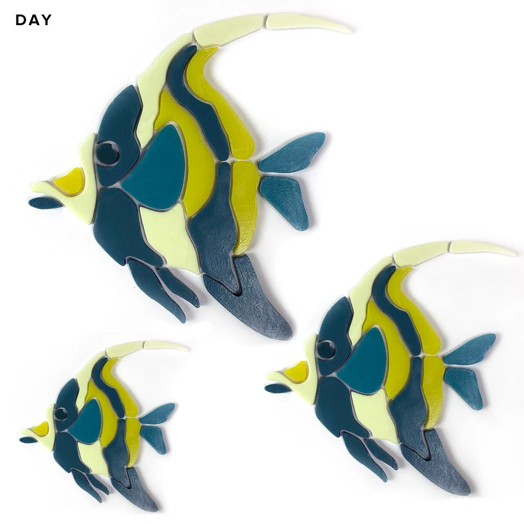Moorish Idol Fish Family - Glow in the Dark Pool Mosaics - Image 3