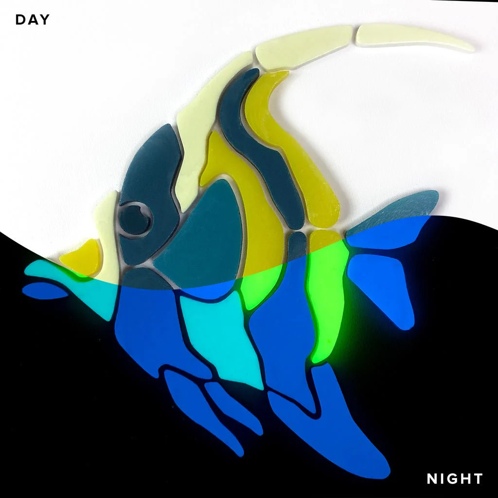 Moorish Idol Fish - Glow in the Dark Pool Mosaic