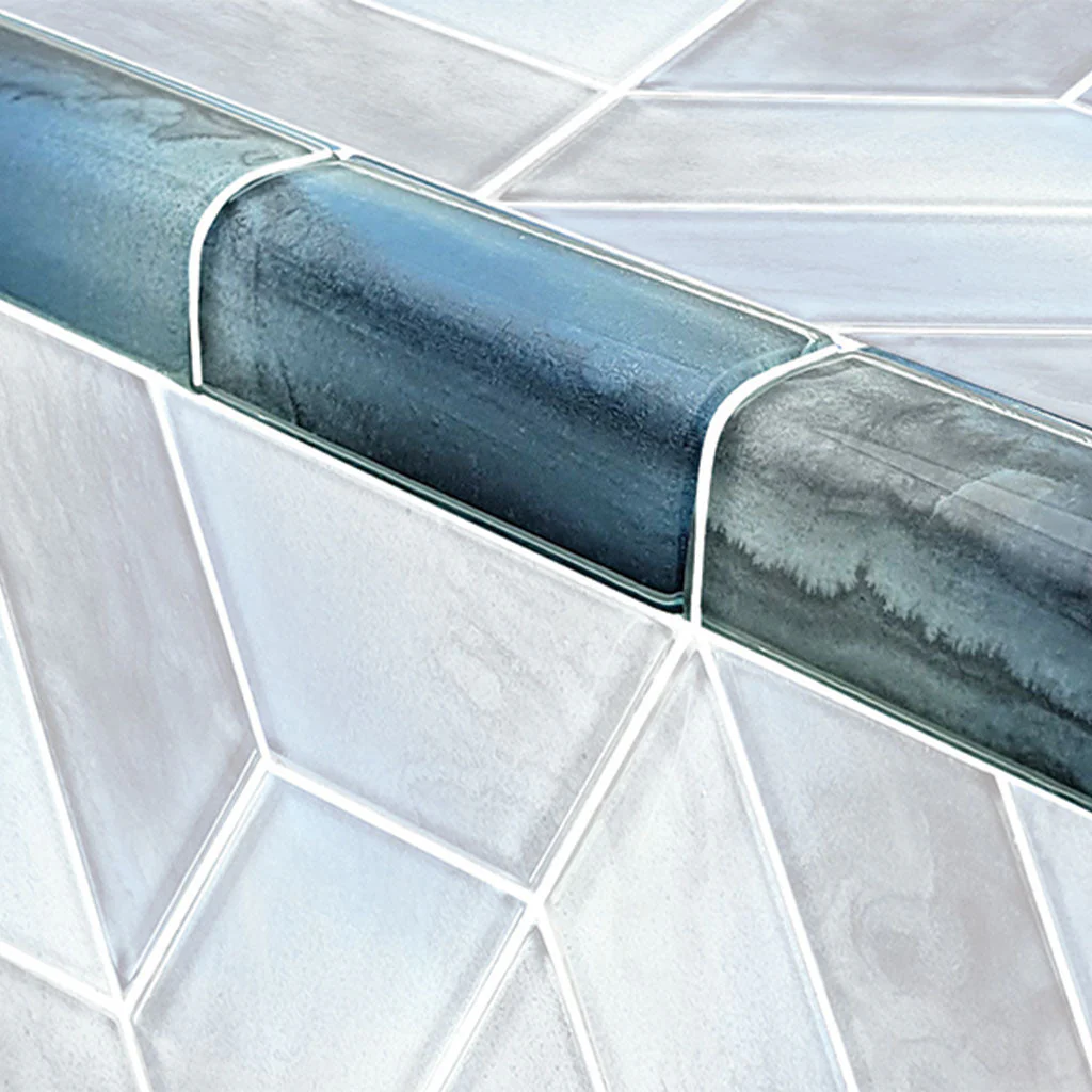 Morning Fog, Trim 2" x 4" - Glass Tile