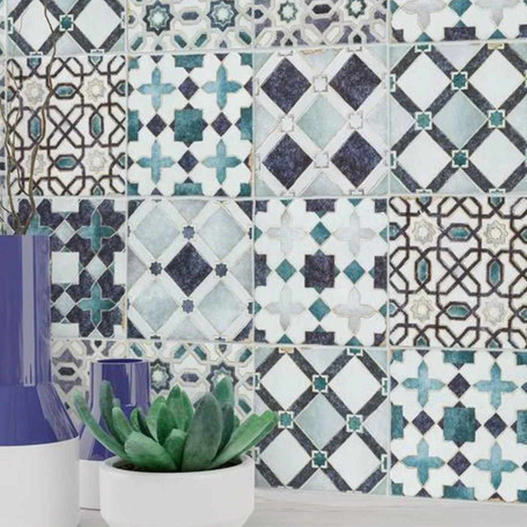 Moroccan Mix Azure, 4" x 4" - Ceramic Tile - Image 3