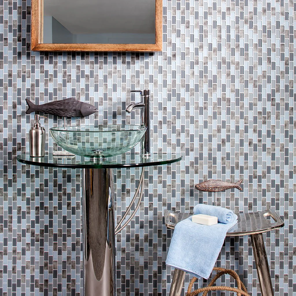 Oyster Natural, 3/4" x 1-5/8" - Glass Tile - Image 2