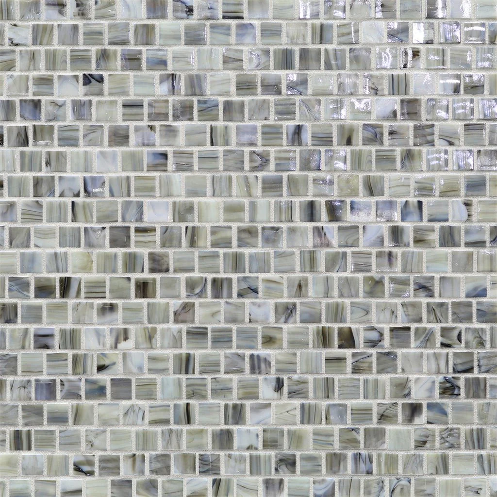 Strata Iridescent, 5/8" x 5/8" - Glass Tile
