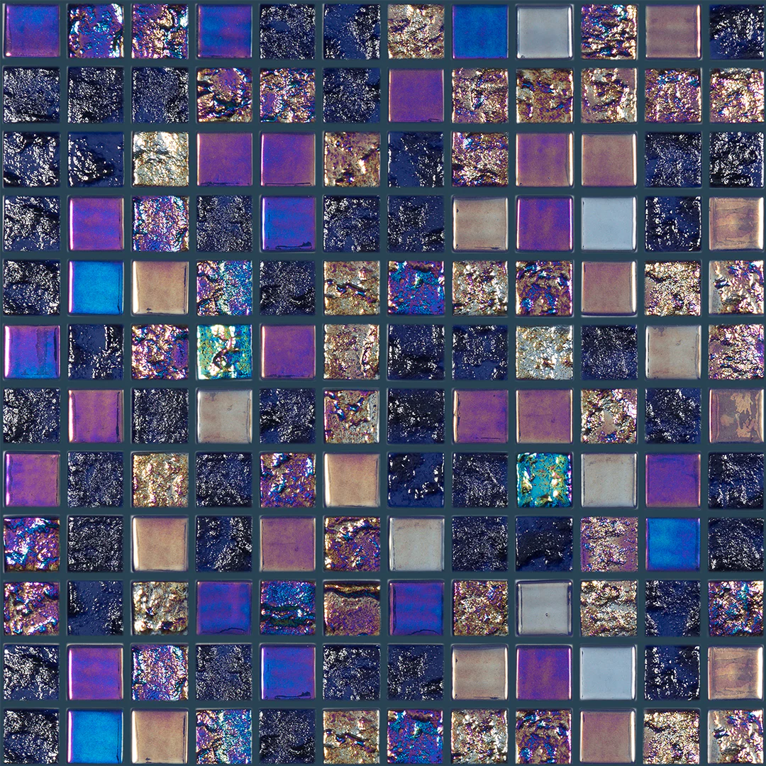 Mystic Blue, 1" x 1" - Glass Tile