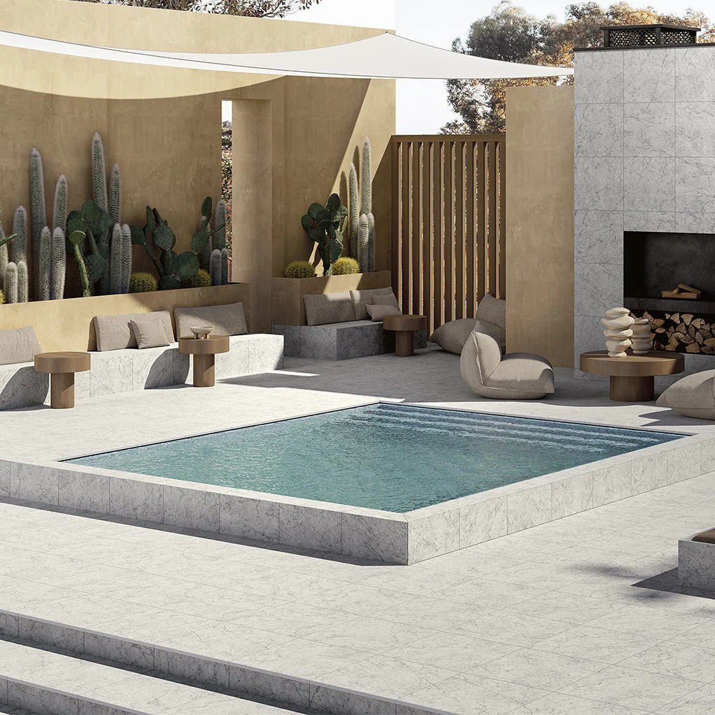 Naturale Carrara, 24" x 24" - 2CM Outdoor Porcelain Paver - Image 2