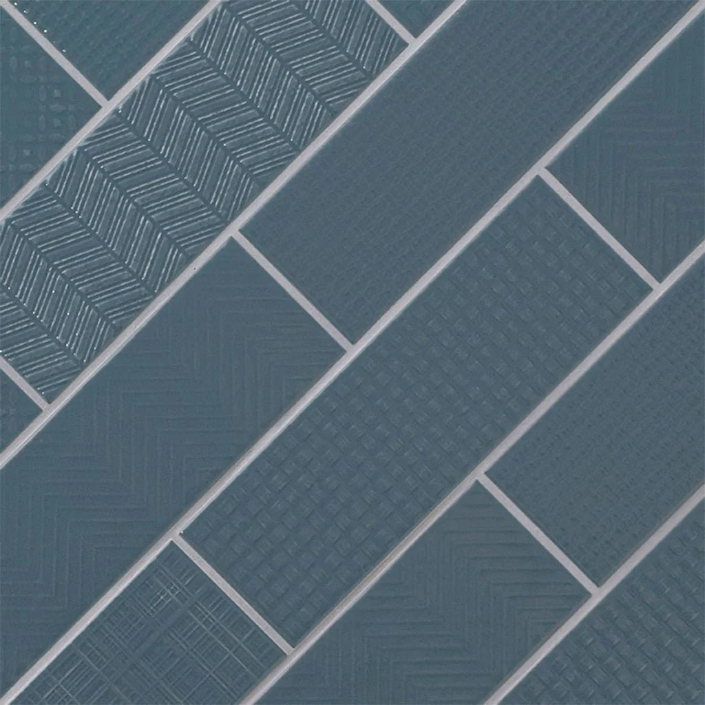 Navy 3D Mix, 4" x 12" - Ceramic Tile - Image 6