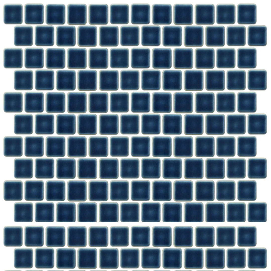 Navy Blue, 1" x 1" - Porcelain Pool Tile