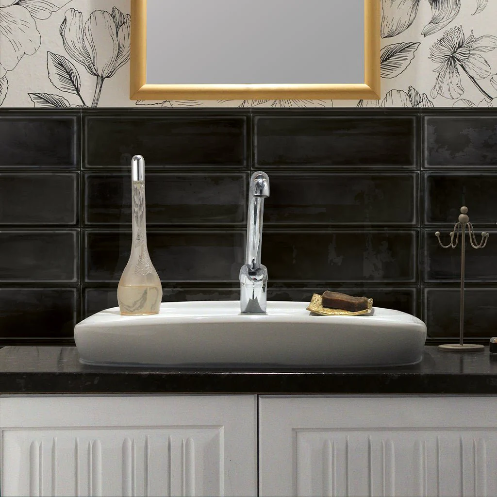 Nero Block, 4" x 12" - Porcelain Tile - Image 2