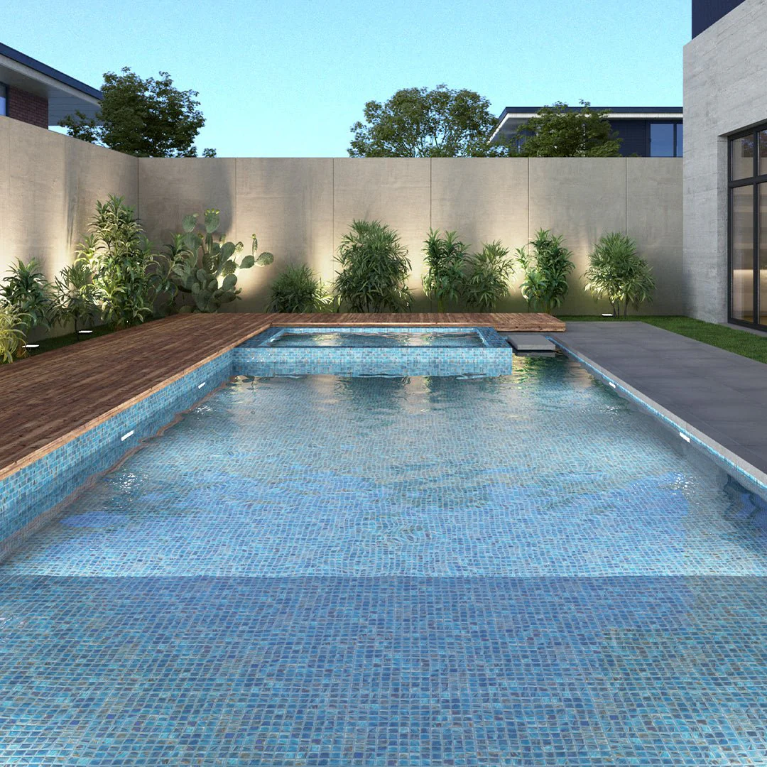 Oasis Blue, 1" x 1" - Glass Tile - Image 5