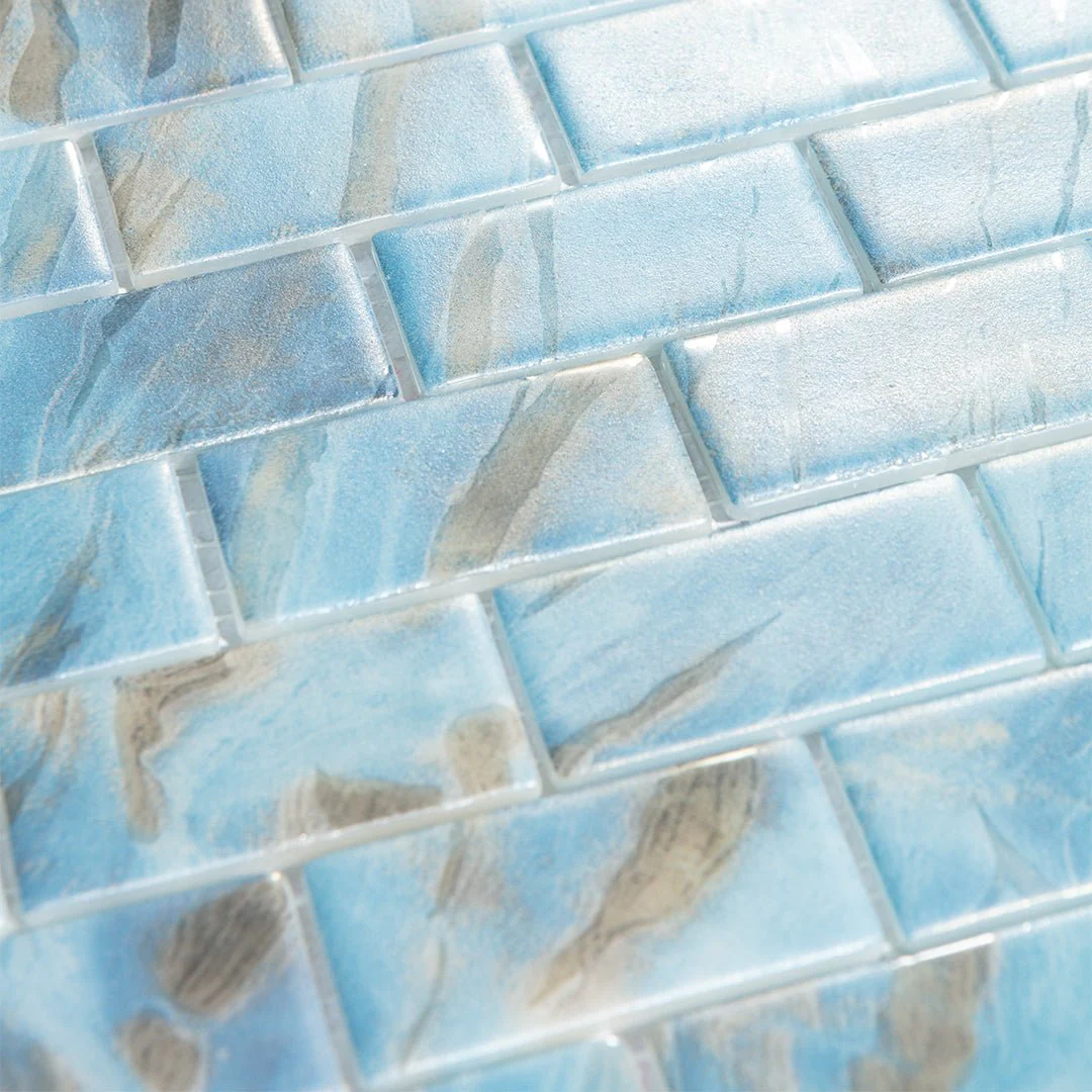 Oasis Blue, 1" x 2" - Glass Tile - Image 3