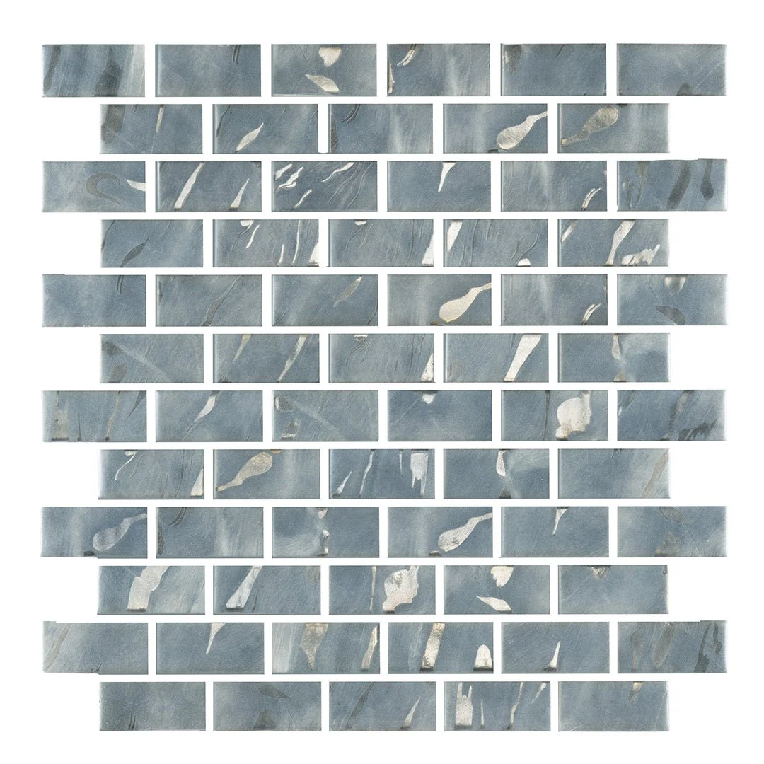 Oasis Grey, 1" x 2" - Glass Tile