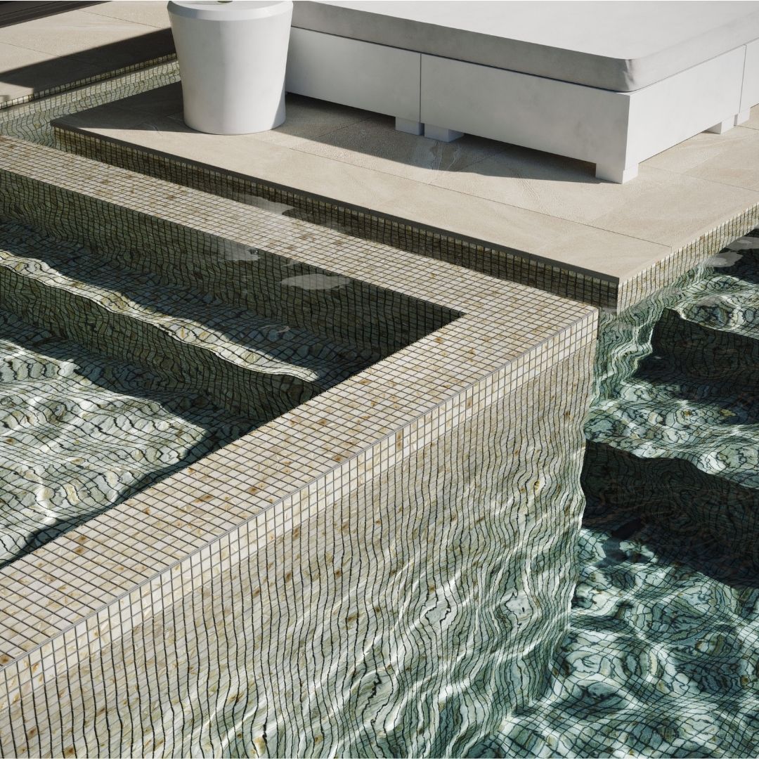 Oasis Marfil, 1" x 1" - Glass Tile - Image 4