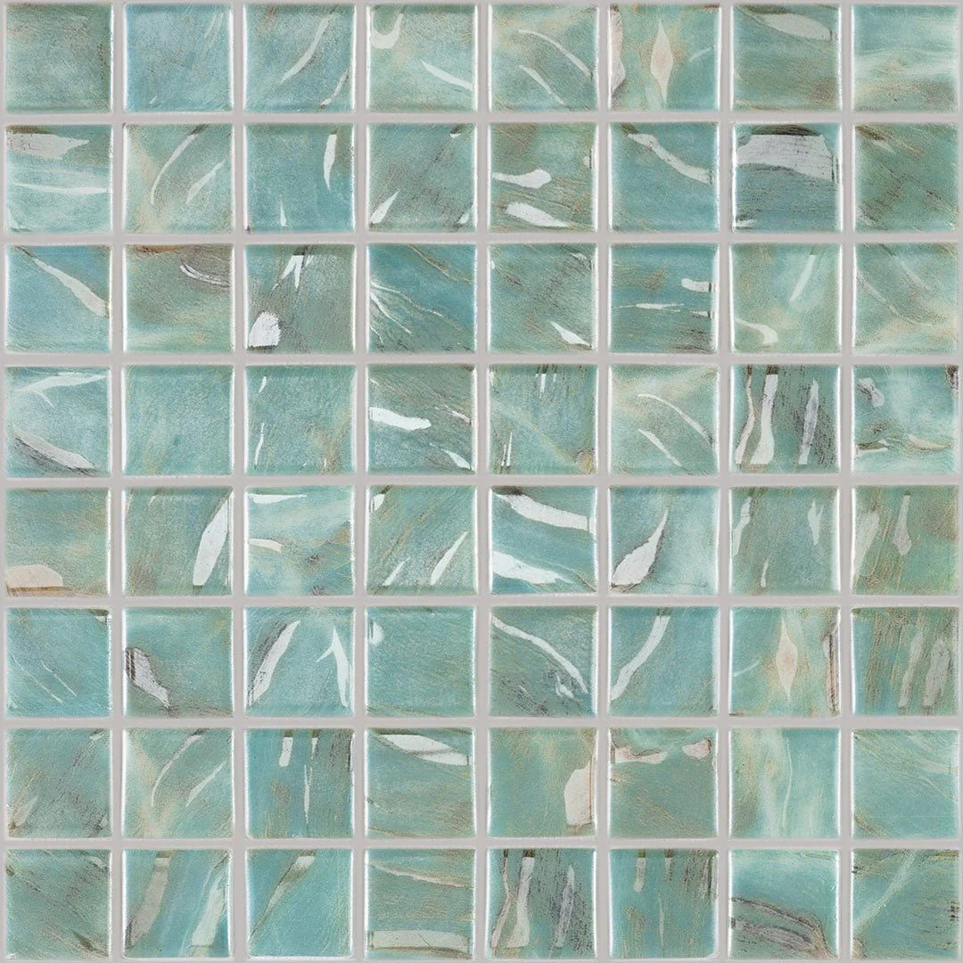 Oasis Turquoise, 1.5" x 1.5" - Glass Tile