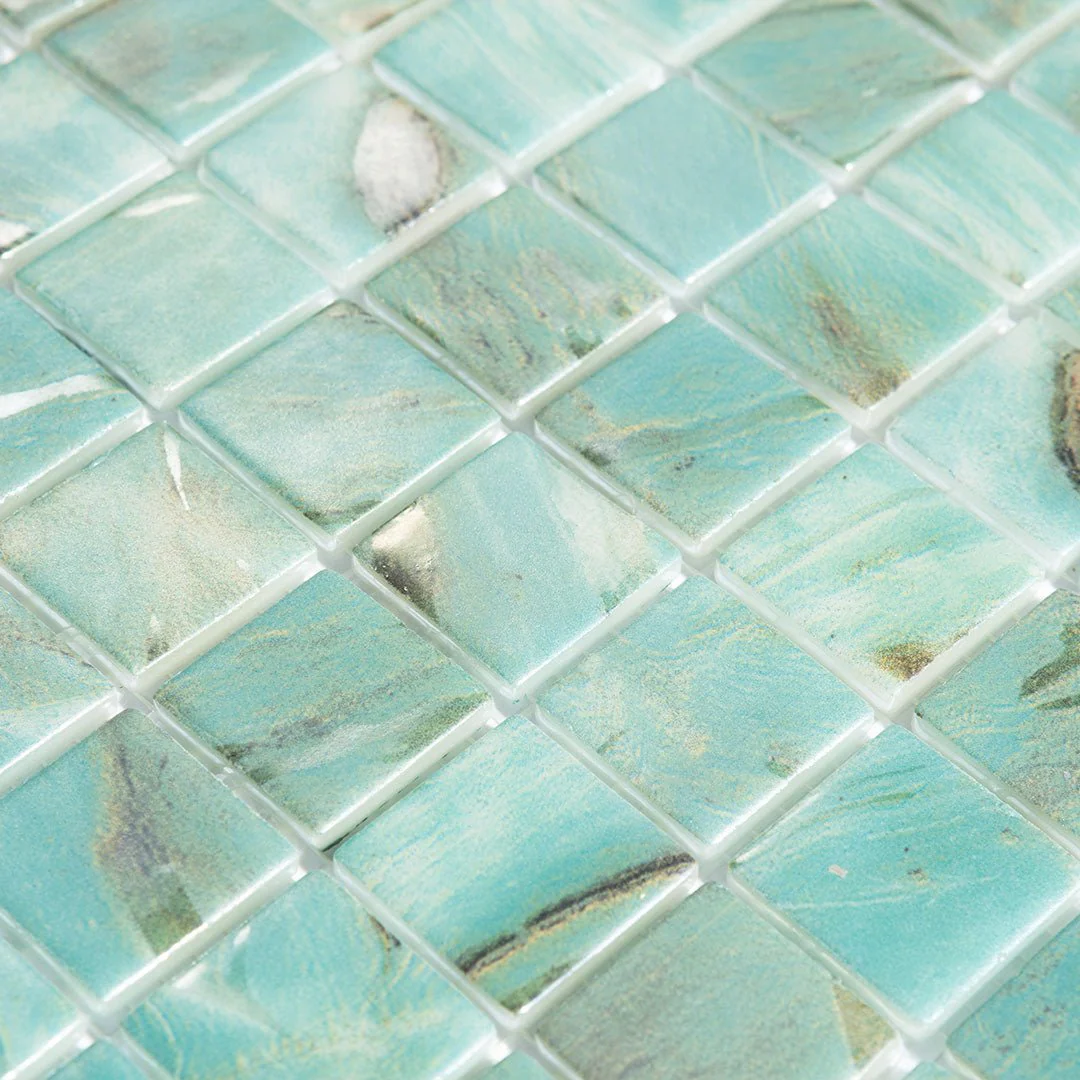 Oasis Turquoise, 1" x 1" - Glass Tile - Image 4