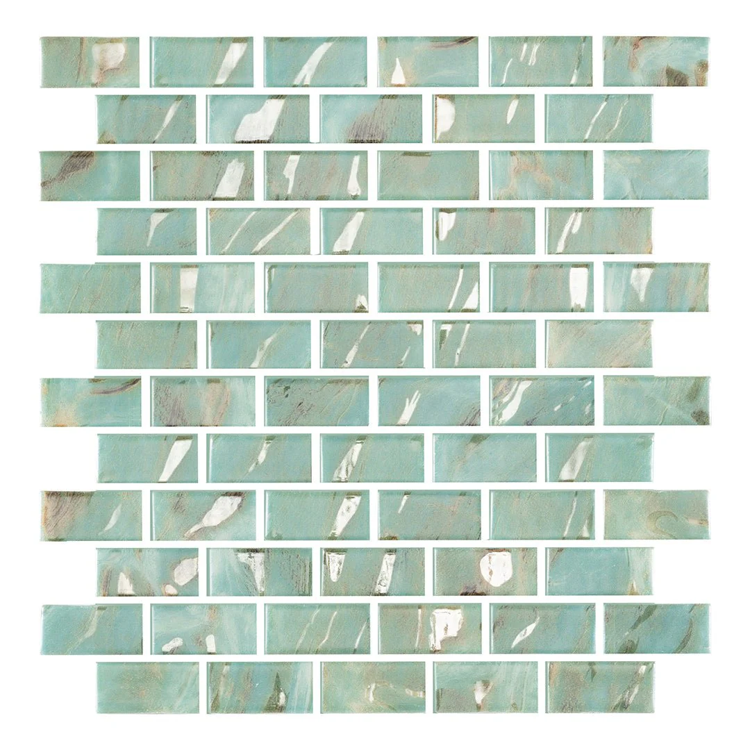 Oasis Turquoise, 1" x 2" - Glass Tile