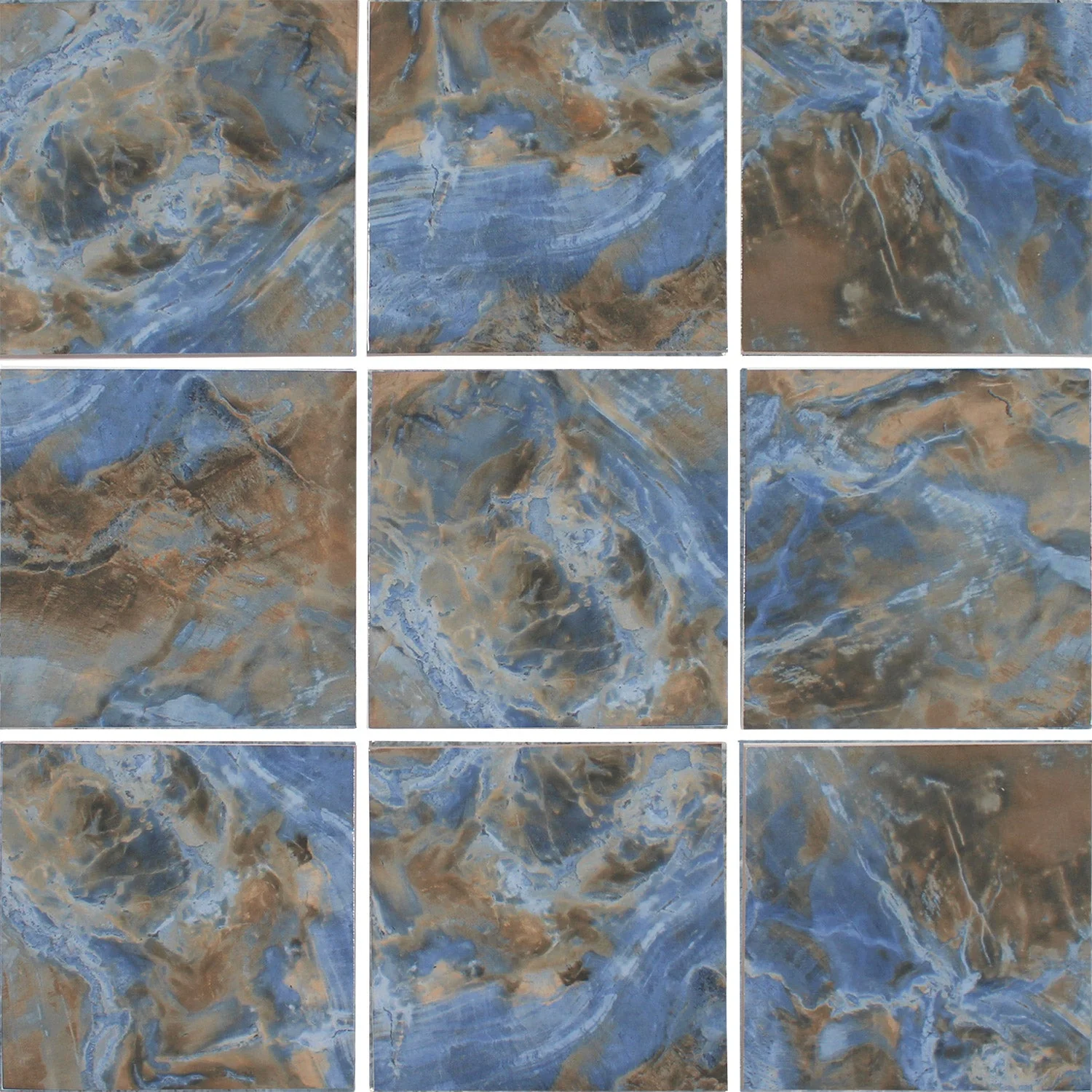 Ocean Blue, 6" x 6" - Porcelain Pool Tile - Image 2