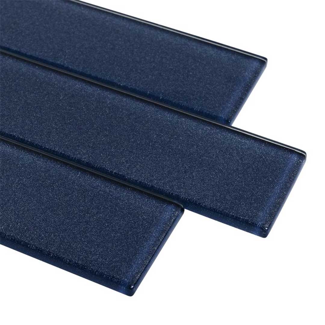Ocean Sparkle Navy, 2" x 12" - Glass Tile - Image 4