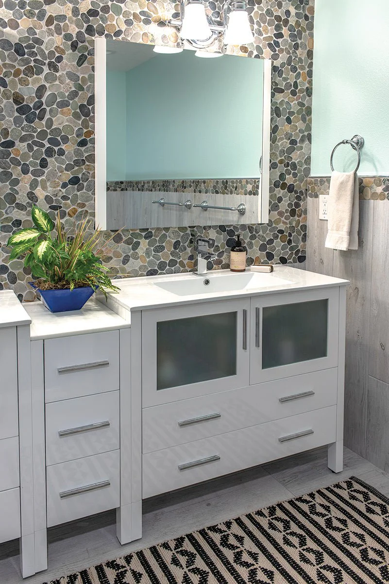 Olive Mix - Shaved Pebble Tile - Image 3