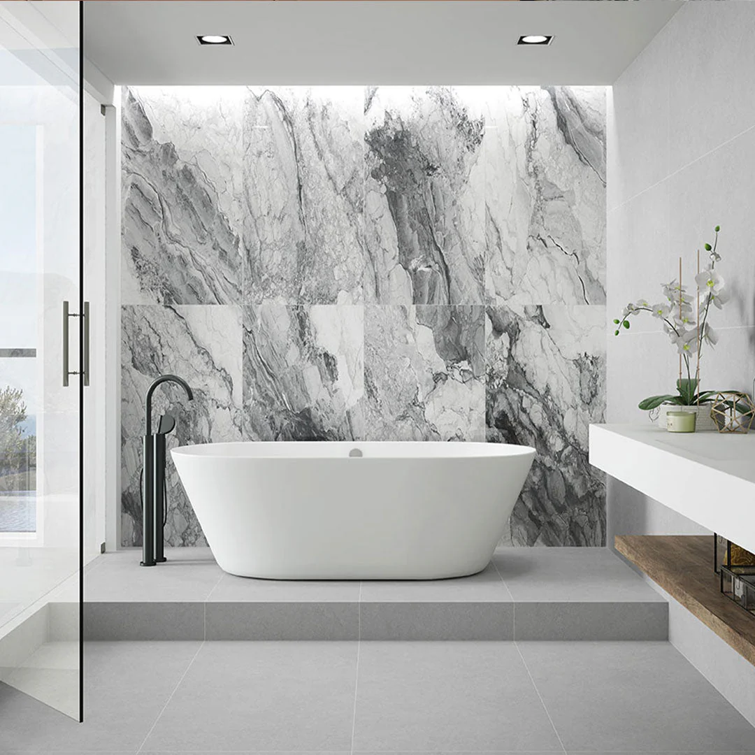 Onda Gray Matte, 24" x 48" - Porcelain Tile - Image 2