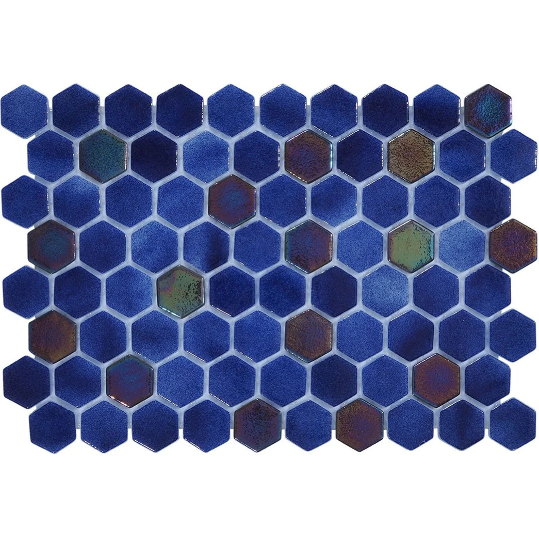 Open Waters, Hexagon Mosaic - Glass Tile