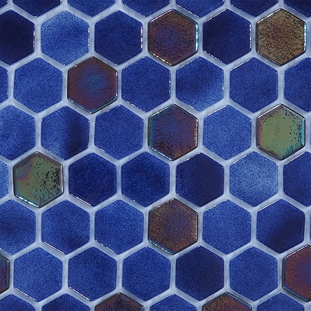 Open Waters, Hexagon Mosaic - Glass Tile - Image 3