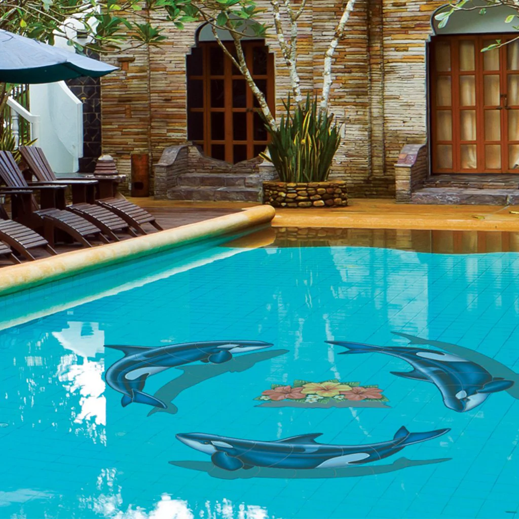 Orca - A, Porc w/Shadow - Pool Mosaic - Image 2