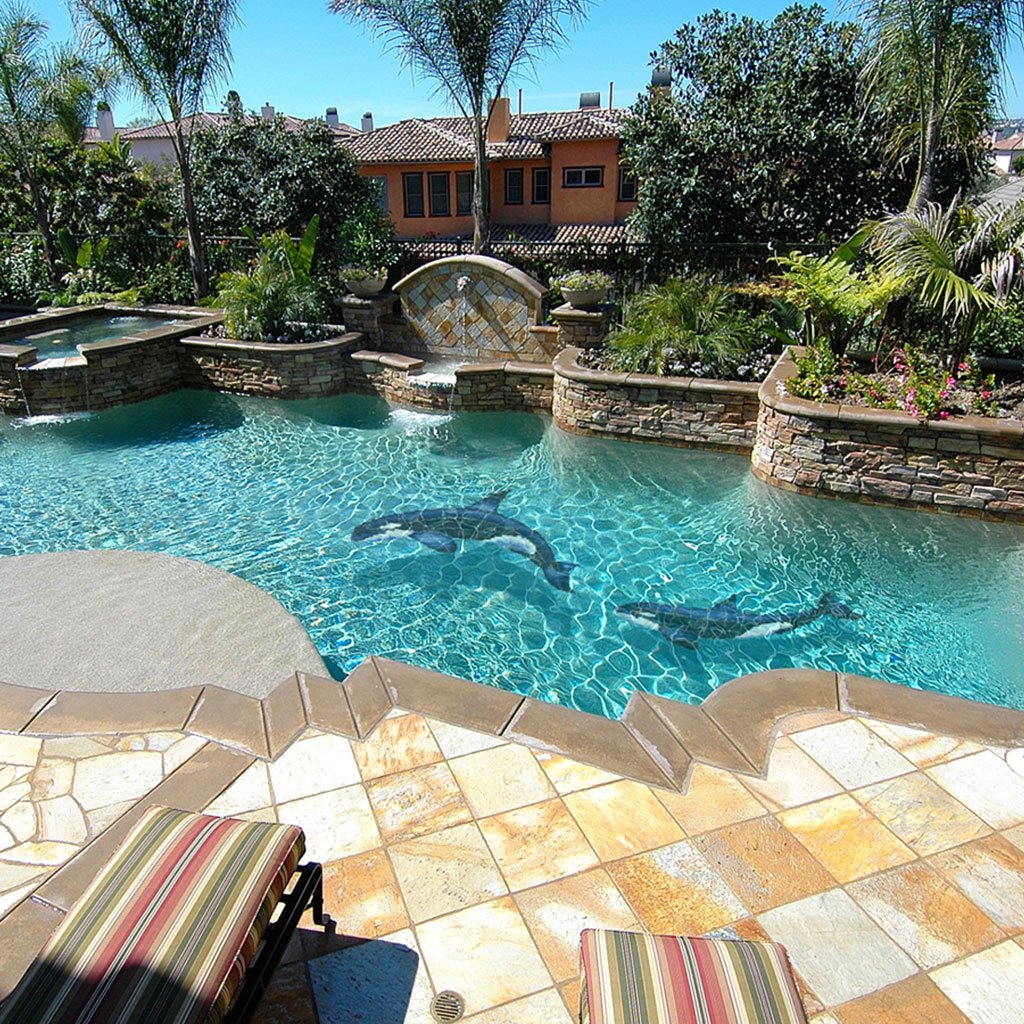 Orca-A w/Shadow - Pool Mosaic - Image 2