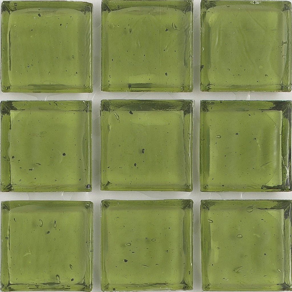 Orthoclase  Clear, 1" x 1" - Glass Tile