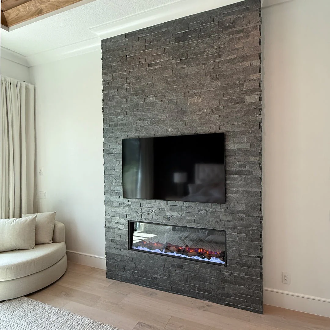 Ostrich Gray, 6" x 24" Ledger Panel - Stacked Natural Stone - Image 2