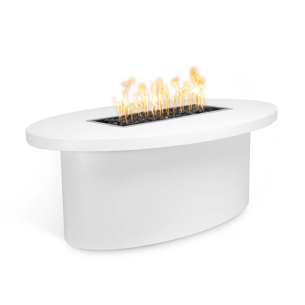 Oval Vallejo 72" Fire Table, Powder Coated Metal - Fire Pit - Image 3
