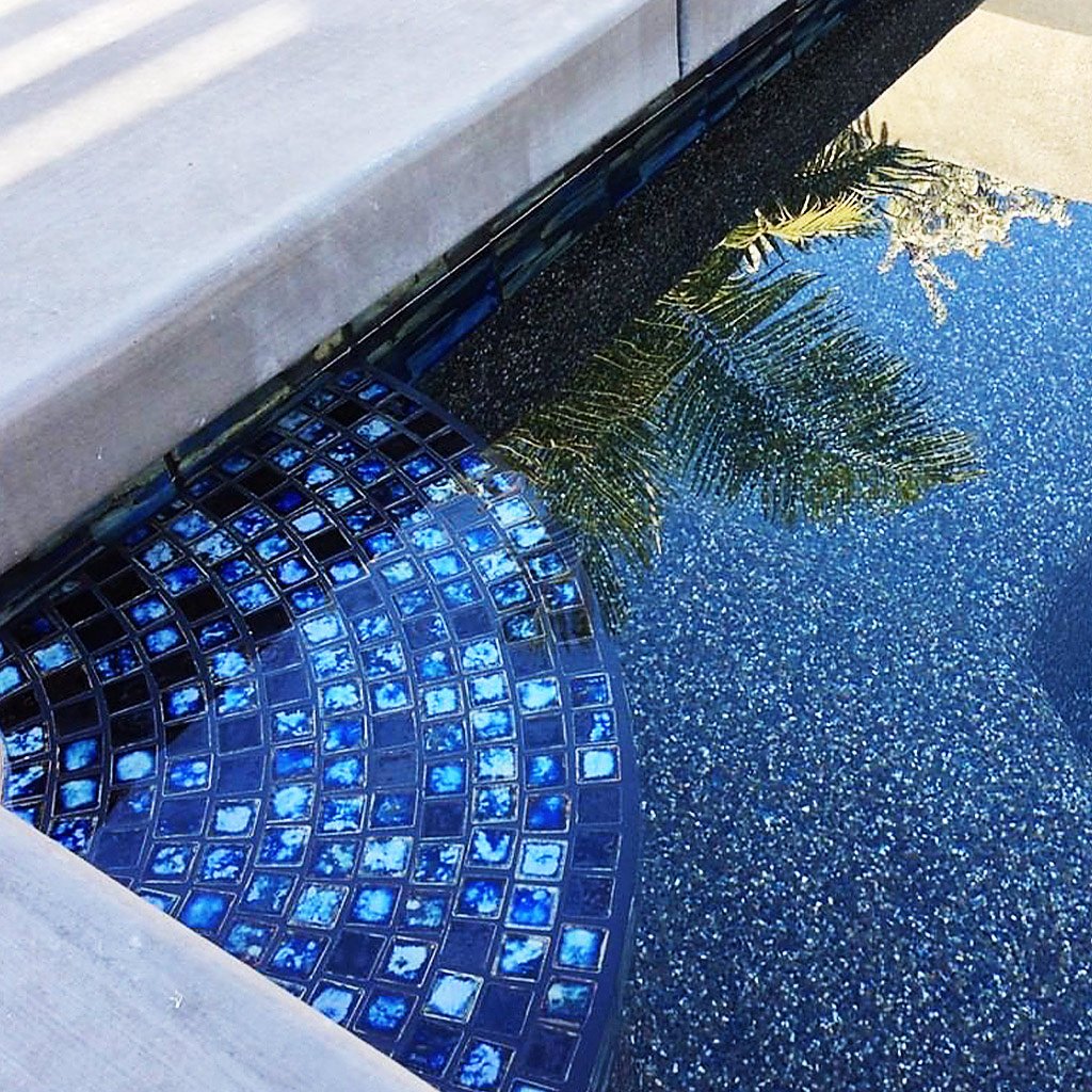 Oyster Blue, 1" x 1" - Porcelain Pool Tile - Image 3
