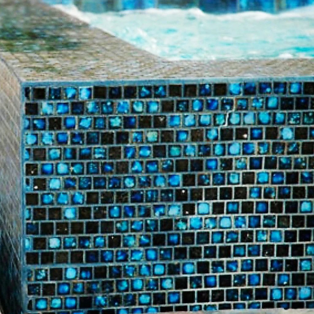 Oyster Blue, 1" x 1" - Porcelain Pool Tile - Image 4