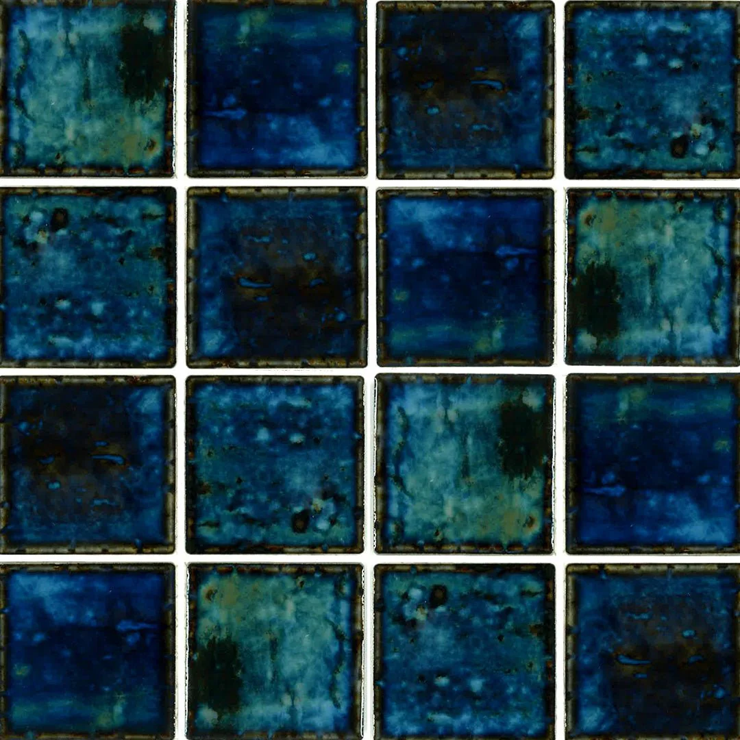 Oyster Blue, 3" x 3" - Porcelain Pool Tile