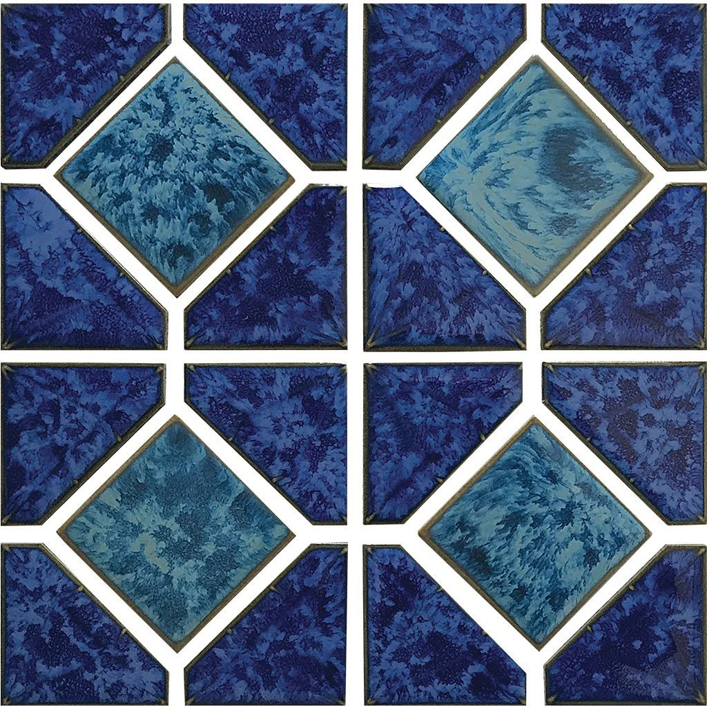 Pacific Blue Akron, 6" x 6" - Porcelain Pool Tile