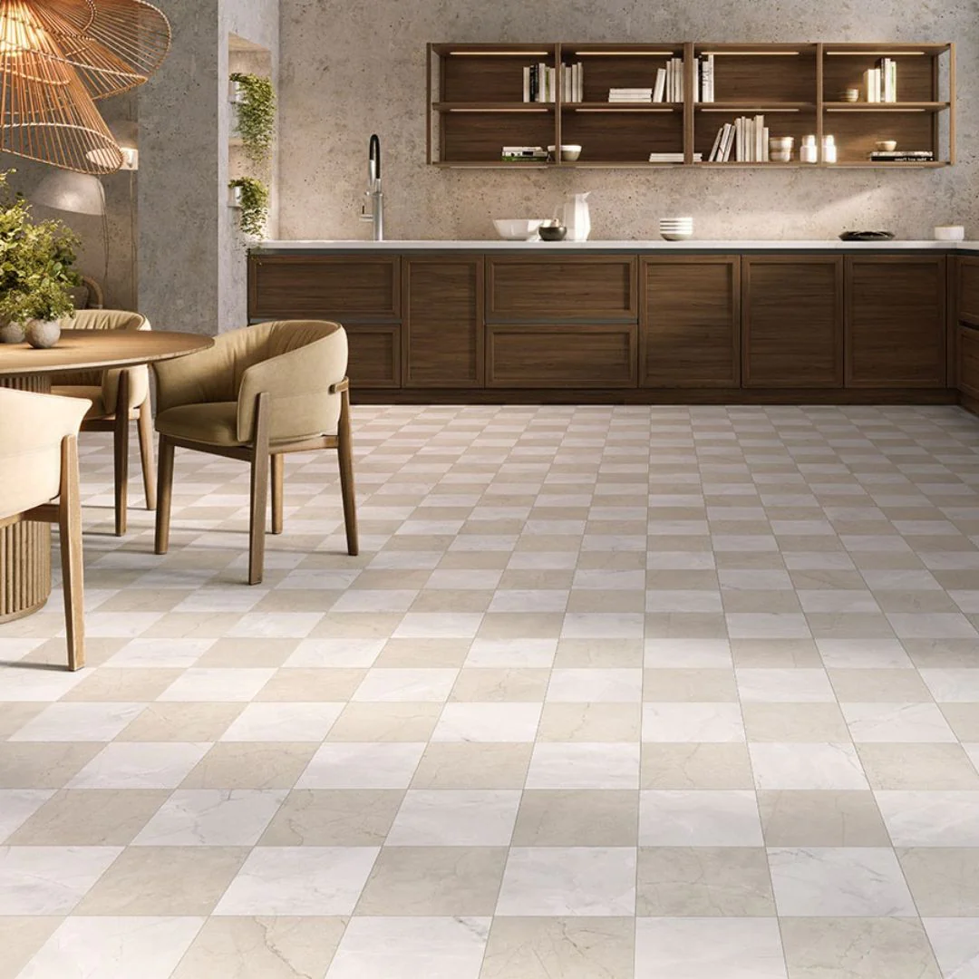 Perla Crema Chextile 17" x 17" - Porcelain Tile - Image 2