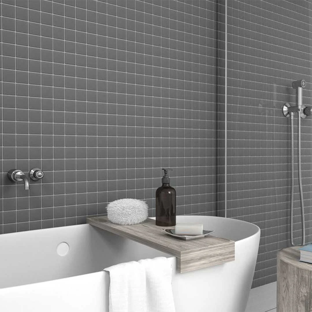 Porcelart Grey Matte, 2" x 2" - Porcelain Tile - Image 2