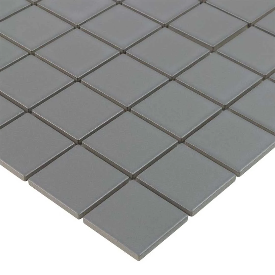 Porcelart Grey Matte, 2" x 2" - Porcelain Tile - Image 3