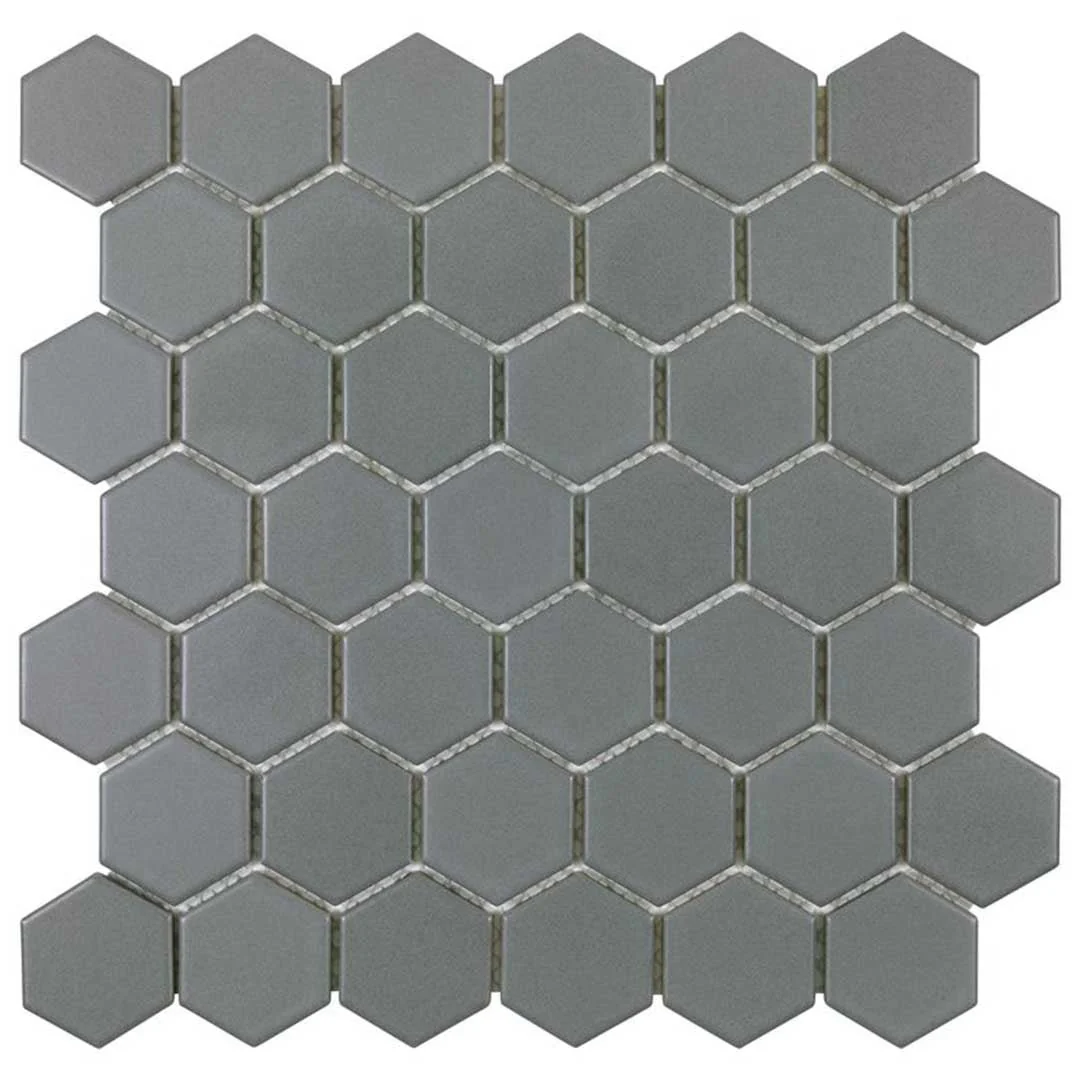 Porcelart Grey Matte, Hexagon - Porcelain Tile