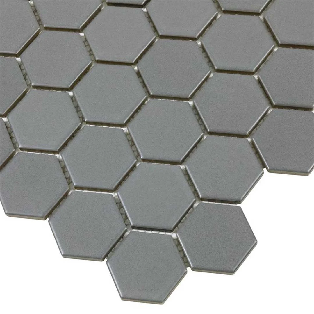 Porcelart Grey Matte, Hexagon - Porcelain Tile - Image 3