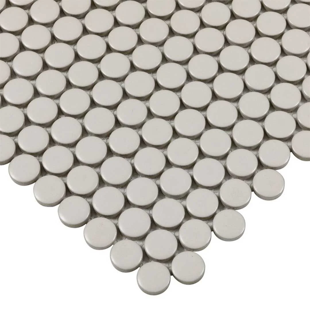 Porcelart Pearl Matte, Penny Round Mosaic - Porcelain Tile - Image 4